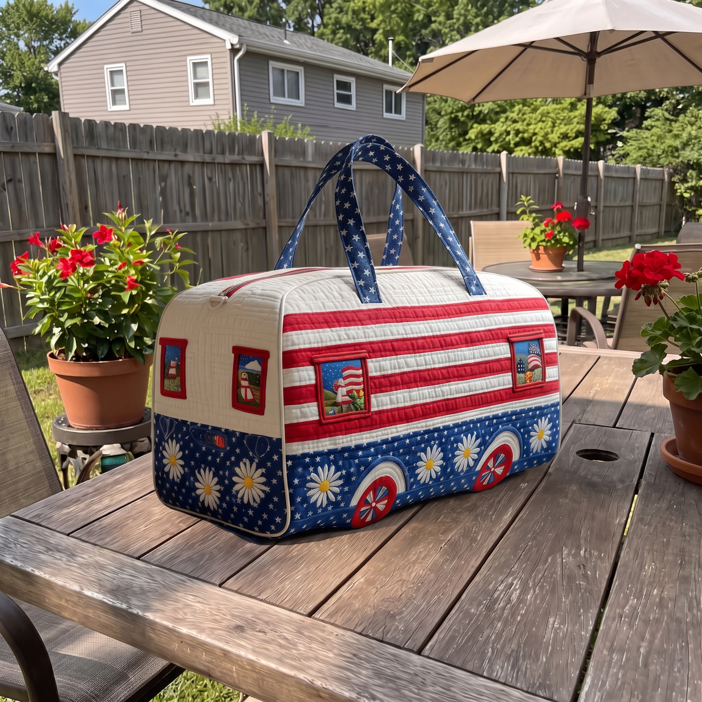 American Flag Tote Bag