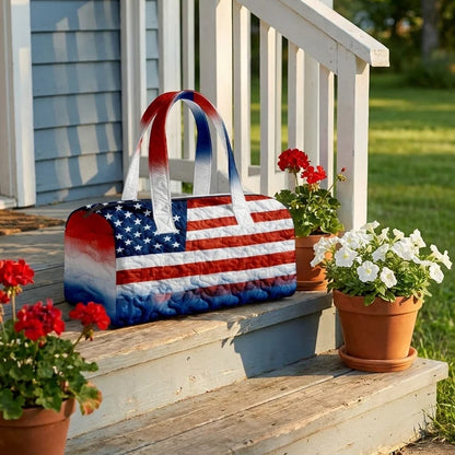 Handmade Quilted USA Tote Bag