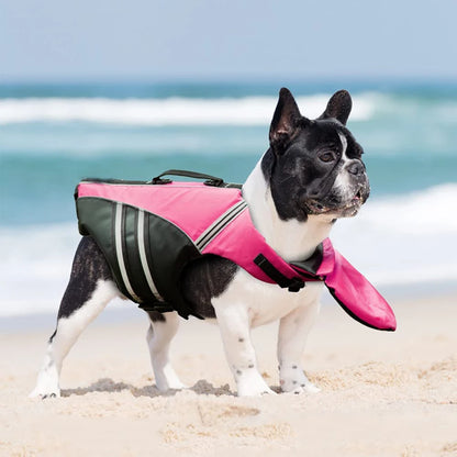 Reflective Dog Life Jacket Vest Removable Neck Float High Buoyancy Dogs Swimming Clothes, Pet Safety Swimsuit for Dog Cat